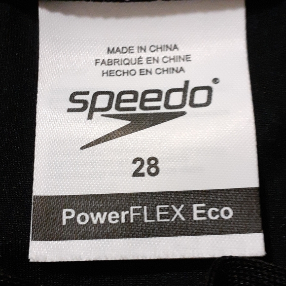 SPEEDO SWIM TRUNKS Powerflex in Green Black 28 NWT - Picture 5 of 5